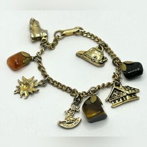 Smiggin Holes Ski themed charm bracelet- Australia